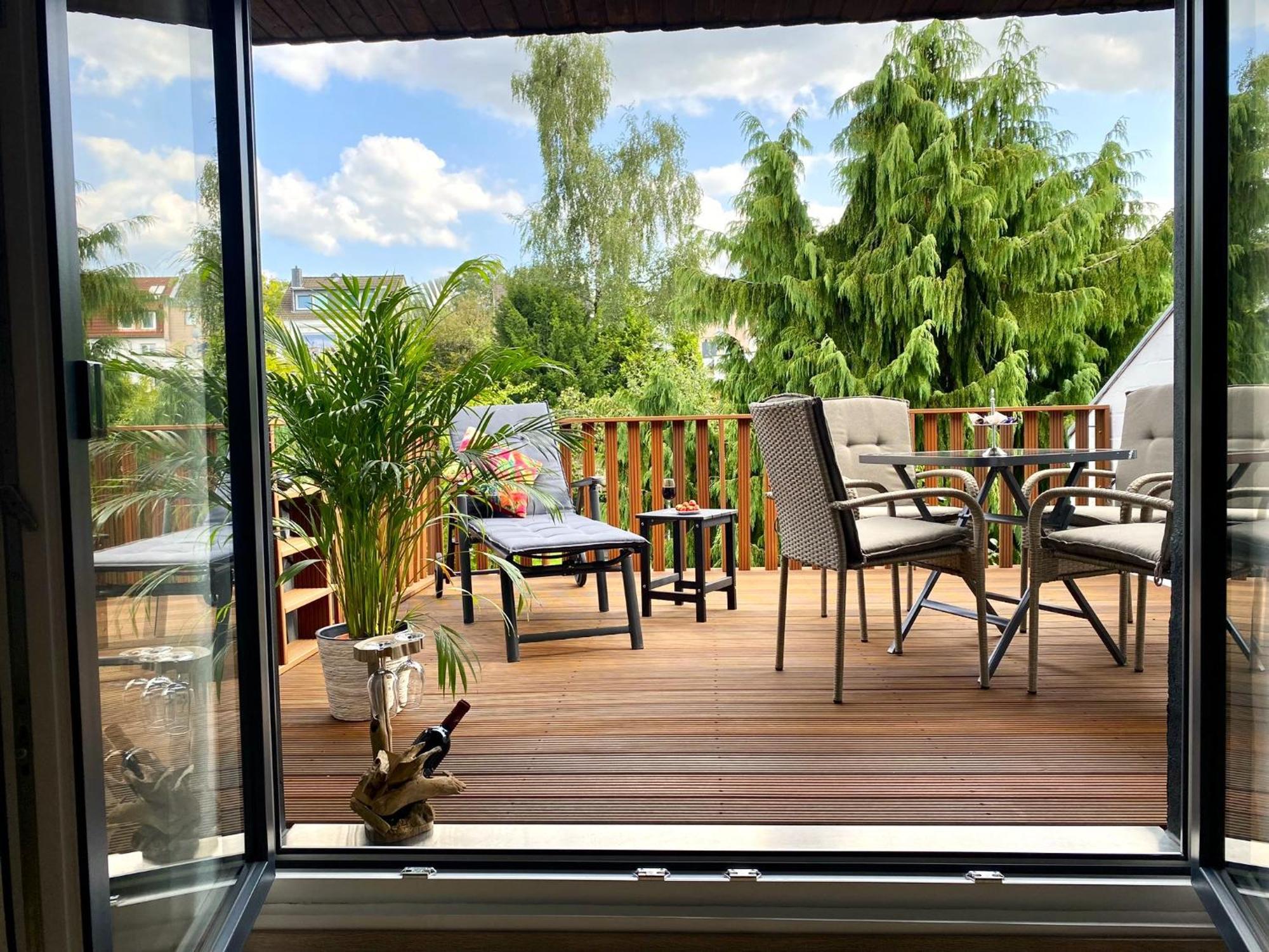 Terrassenwohnung Mit Gartenblick Solingen Exterior foto